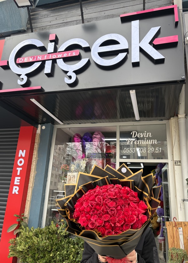 Canlı 100 Gül Kırmızı